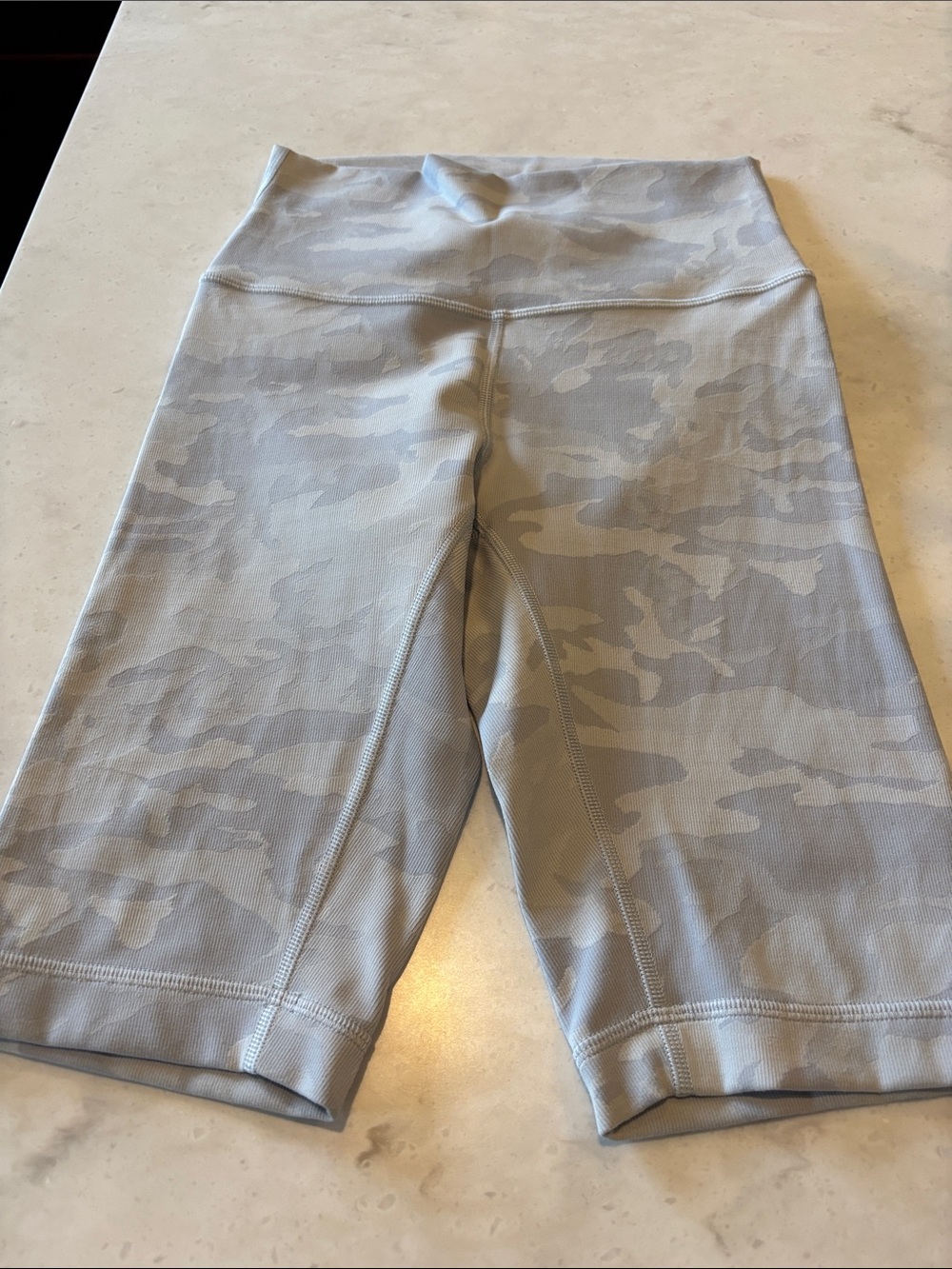 lululemon athletica Light Gray Camo High-Rise Biker Shorts